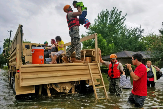 Texas National Guard Soldiers rescue Texans in Flooded Areas
